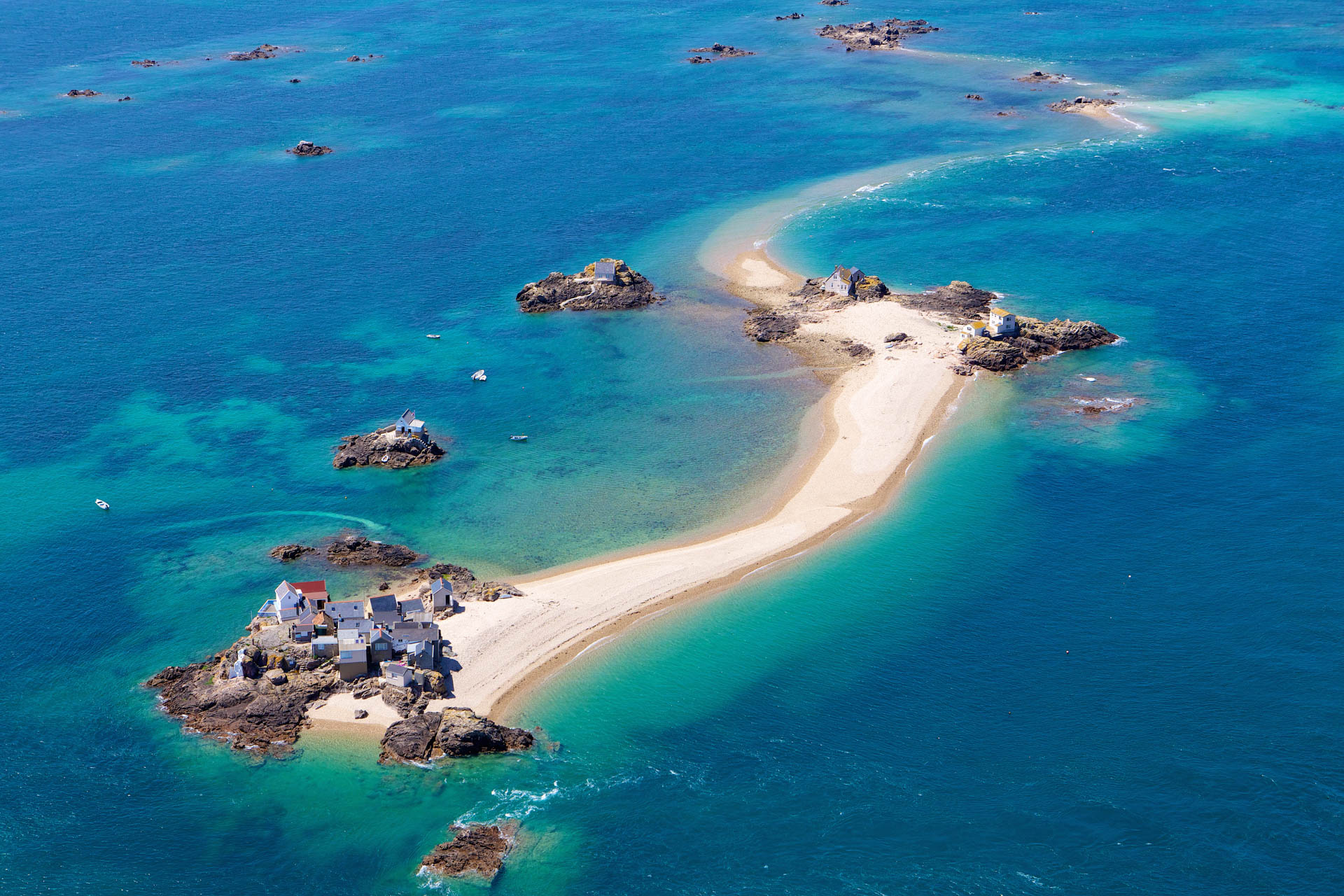 Aerial View of Les Ecrehous Sand Banks